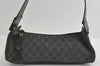 Authentic GUCCI Vintage Shoulder Hand Bag GG Canvas Leather 92697 Black 4591I