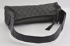 Authentic GUCCI Vintage Shoulder Hand Bag GG Canvas Leather 92697 Black 4591I