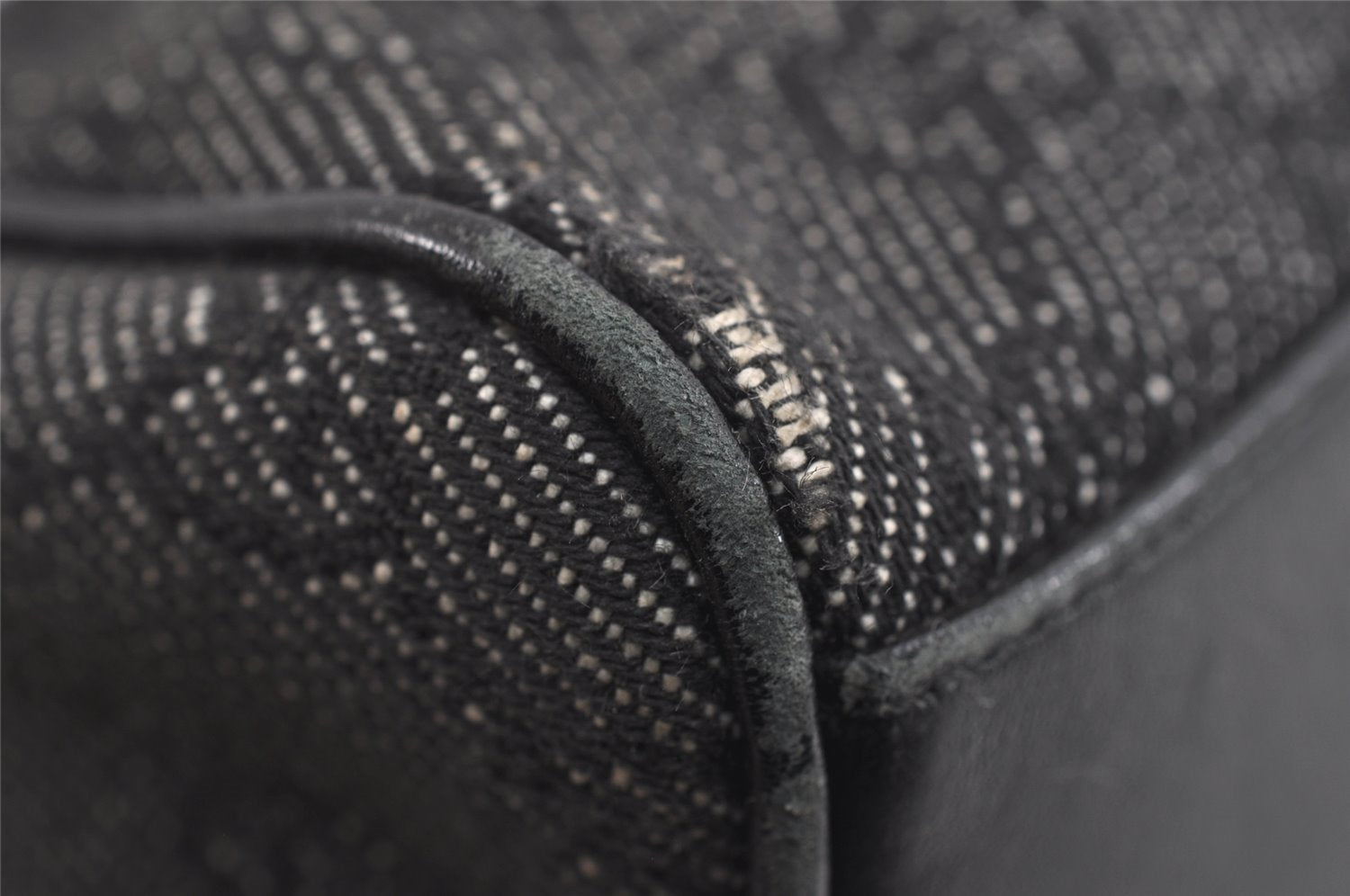 Authentic GUCCI Vintage Shoulder Hand Bag GG Canvas Leather 92697 Black 4591I