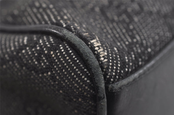 Authentic GUCCI Vintage Shoulder Hand Bag GG Canvas Leather 92697 Black 4591I