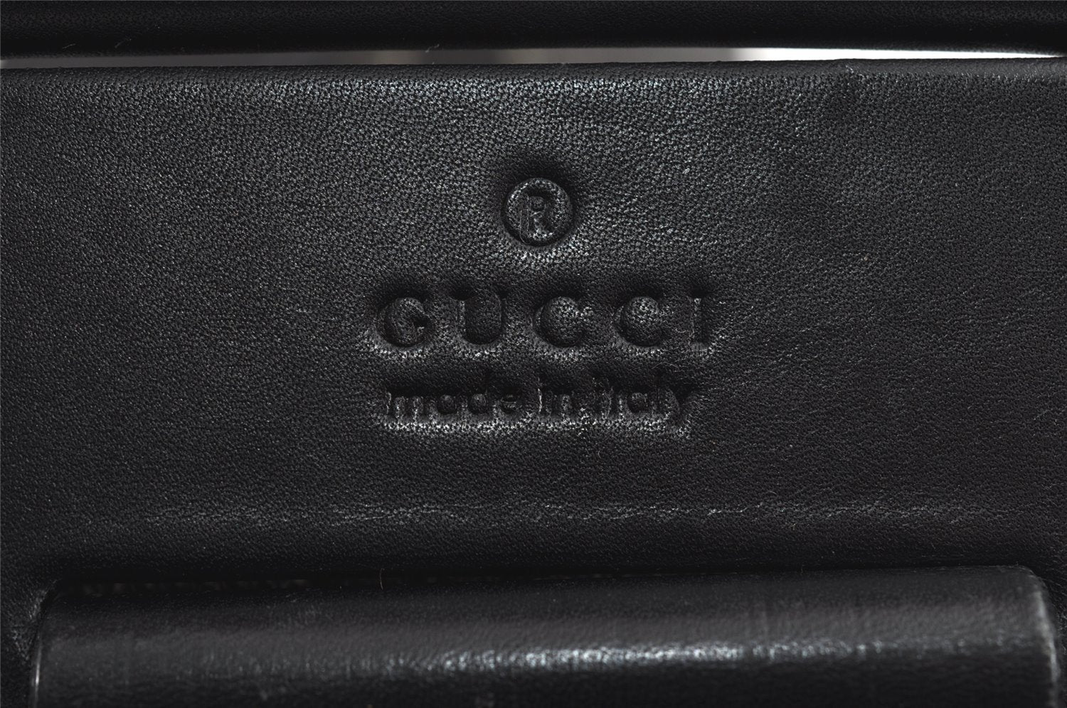 Authentic GUCCI Vintage Shoulder Hand Bag GG Canvas Leather 92697 Black 4591I