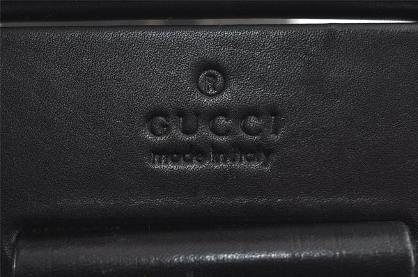 Authentic GUCCI Vintage Shoulder Hand Bag GG Canvas Leather 92697 Black 4591I