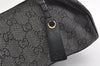 Authentic GUCCI Vintage Shoulder Hand Bag GG Canvas Leather 92697 Black 4591I