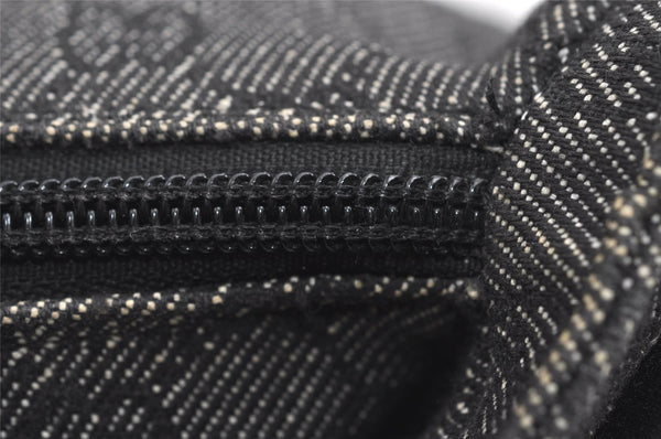 Authentic GUCCI Vintage Shoulder Hand Bag GG Canvas Leather 92697 Black 4591I