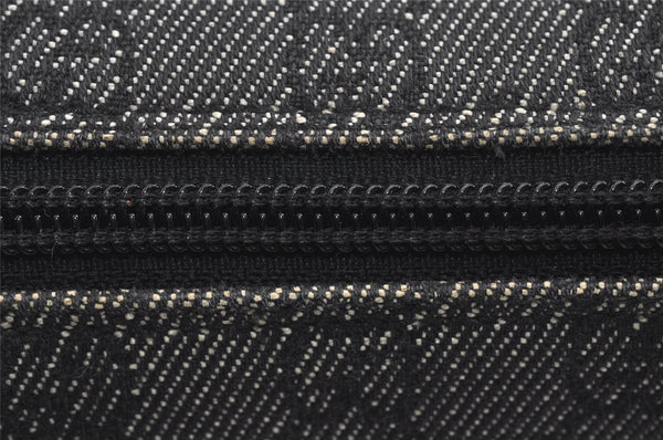 Authentic GUCCI Vintage Shoulder Hand Bag GG Canvas Leather 92697 Black 4591I