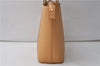 Authentic BURBERRY Vintage Leather Shoulder Hand Tote Bag Purse Beige 4592E