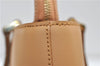 Authentic BURBERRY Vintage Leather Shoulder Hand Tote Bag Purse Beige 4592E