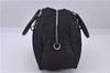 Authentic PRADA Nylon Tessuto Leather Hand Boston Bag Purse Black 4592F