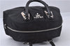 Authentic PRADA Nylon Tessuto Leather Hand Boston Bag Purse Black 4592F