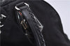 Authentic PRADA Nylon Tessuto Leather Hand Boston Bag Purse Black 4592F