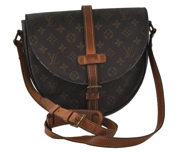 Authentic Louis Vuitton Monogram Chantilly GM Shoulder Cross Bag M51232 LV 4592I
