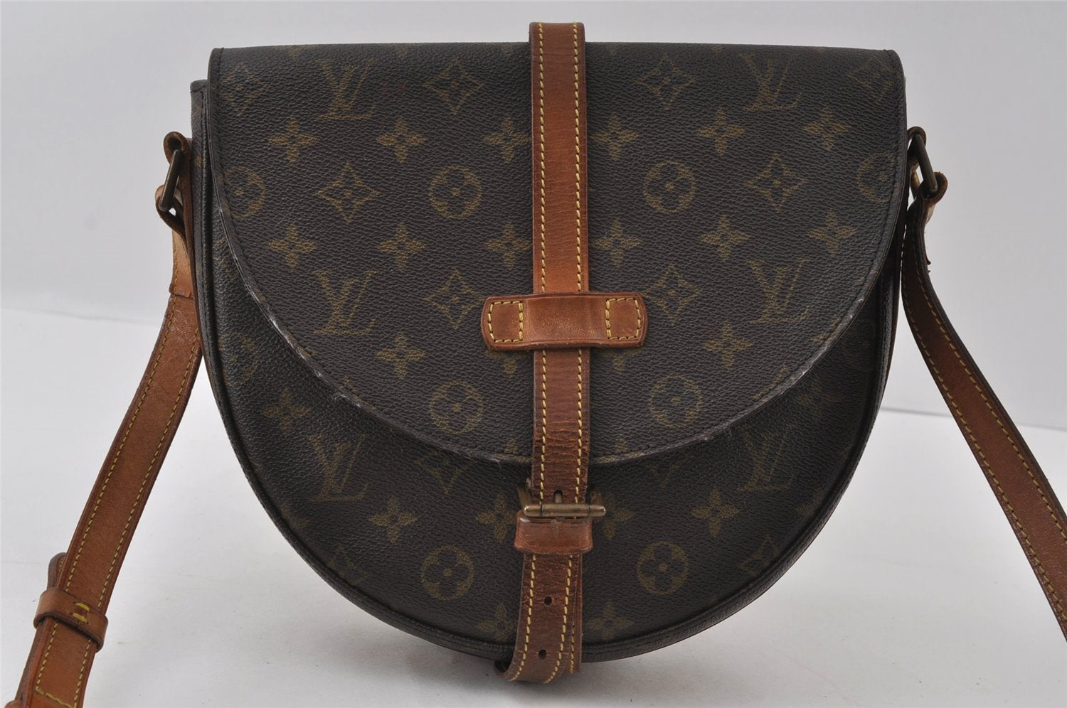 Authentic Louis Vuitton Monogram Chantilly GM Shoulder Cross Bag M51232 LV 4592I