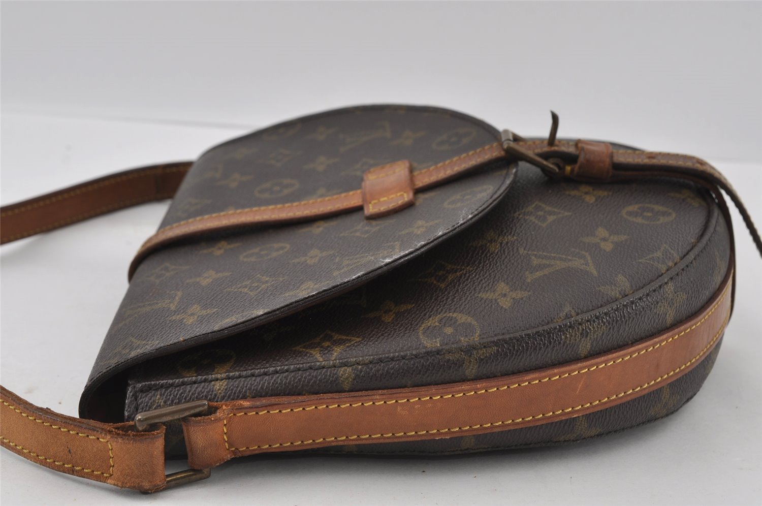 Authentic Louis Vuitton Monogram Chantilly GM Shoulder Cross Bag M51232 LV 4592I