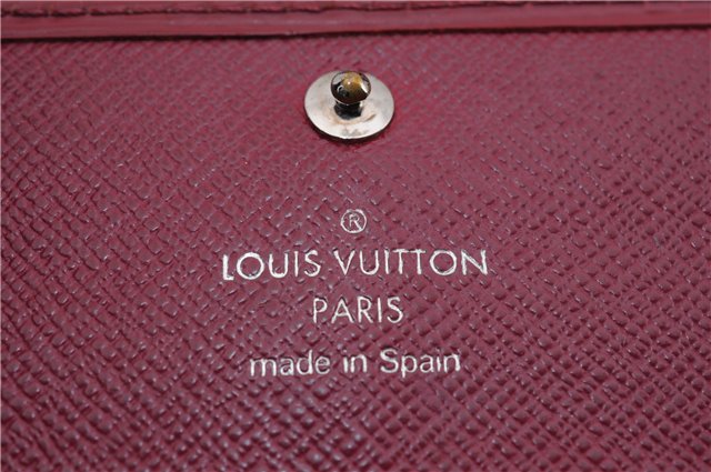 Authentic LOUIS VUITTON Epi Portefeuille Sarah Long Wallet Pink M60317 LV 4593C