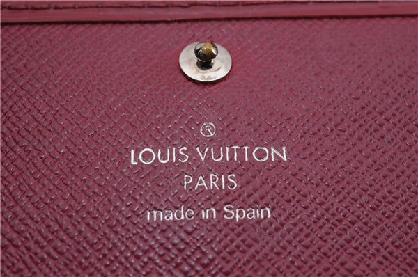 Authentic LOUIS VUITTON Epi Portefeuille Sarah Long Wallet Pink M60317 LV 4593C