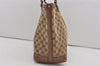 Authentic GUCCI Craft Shoulder Tote Bag GG Canvas Leather 247209 Brown 4596I