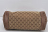 Authentic GUCCI Craft Shoulder Tote Bag GG Canvas Leather 247209 Brown 4596I