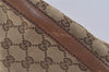 Authentic GUCCI Craft Shoulder Tote Bag GG Canvas Leather 247209 Brown 4596I