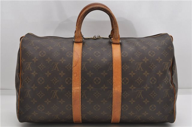Authentic Louis Vuitton Monogram Keepall 45 Travel Boston Bag M41428 LV 4597D