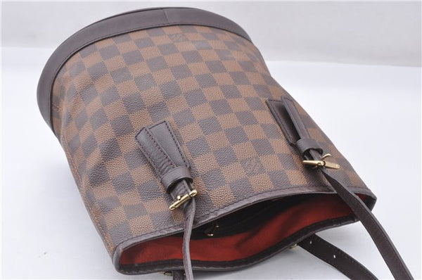 Authentic Louis Vuitton Damier Marais Bucket Shoulder Tote Bag N42240 LV 4597F