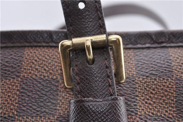 Authentic Louis Vuitton Damier Marais Bucket Shoulder Tote Bag N42240 LV 4597F