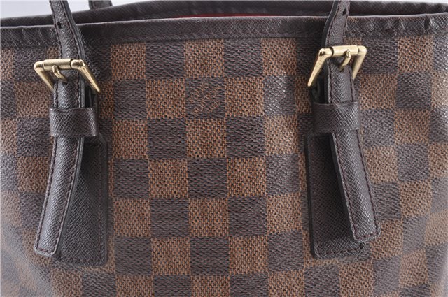 Authentic Louis Vuitton Damier Marais Bucket Shoulder Tote Bag N42240 LV 4597F