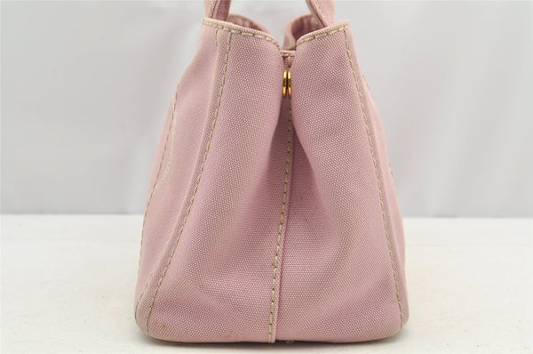 Authentic PRADA Canapa SS Canvas 2Way Shoulder Cross Body Hand Bag Pink 4598I