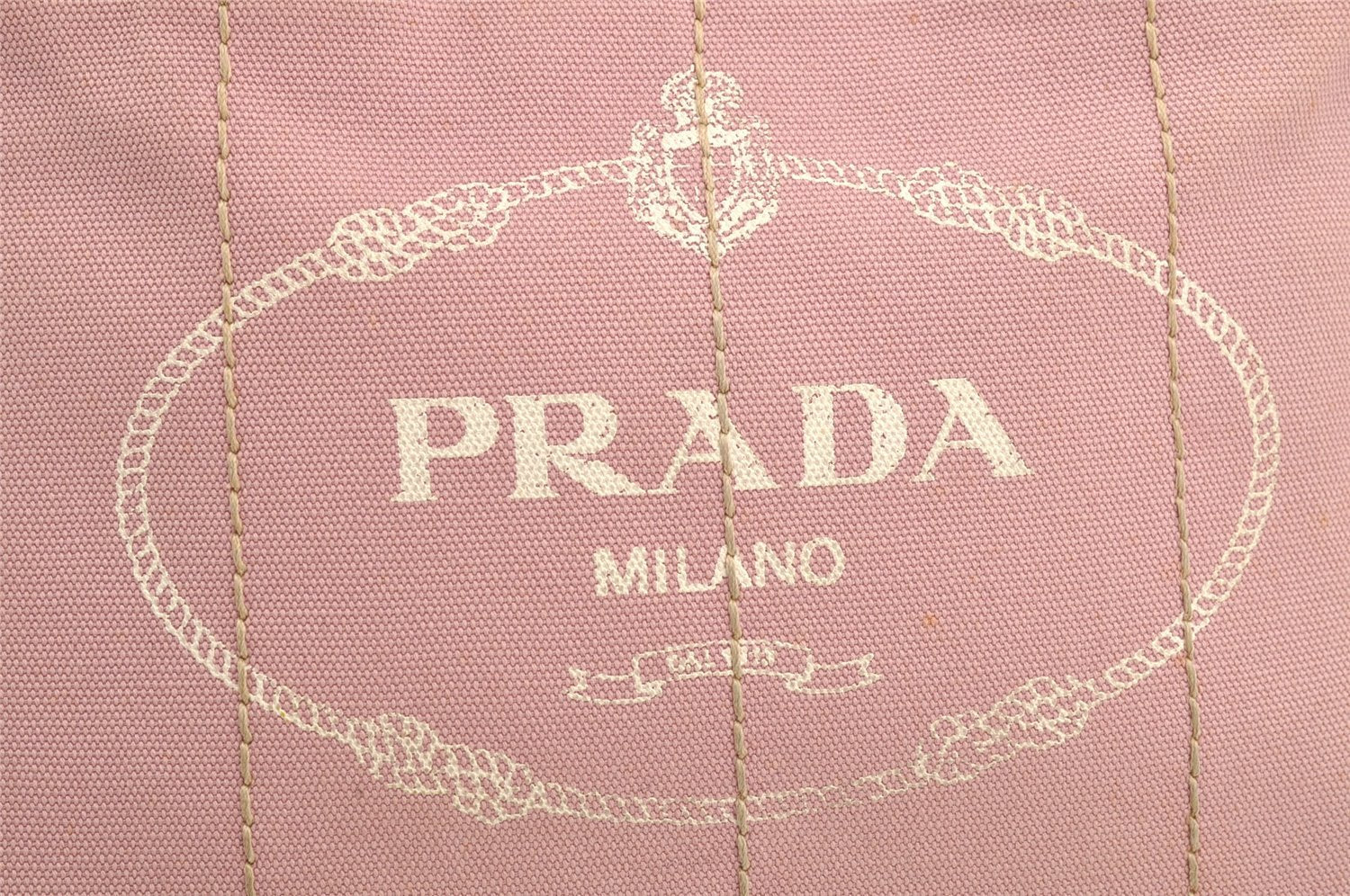 Authentic PRADA Canapa SS Canvas 2Way Shoulder Cross Body Hand Bag Pink 4598I