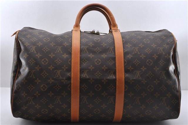 Authentic Louis Vuitton Monogram Keepall 50 Travel Boston Bag M41426 LV 4599D