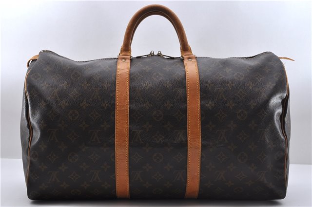 Authentic Louis Vuitton Monogram Keepall 50 Boston Bag M41426 LV 4600D