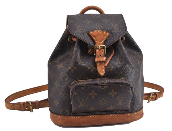 Authentic Louis Vuitton Monogram Montsouris PM Backpack M51137 LV 4600F