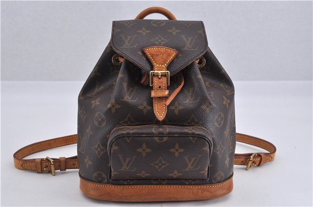 Authentic Louis Vuitton Monogram Montsouris PM Backpack M51137 LV 4600F