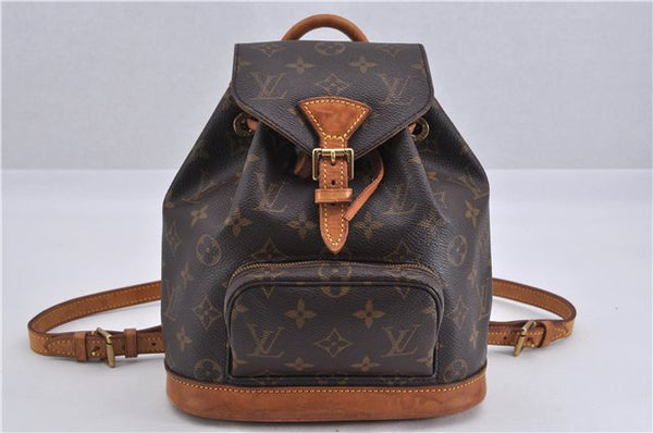 Authentic Louis Vuitton Monogram Montsouris PM Backpack M51137 LV 4600F