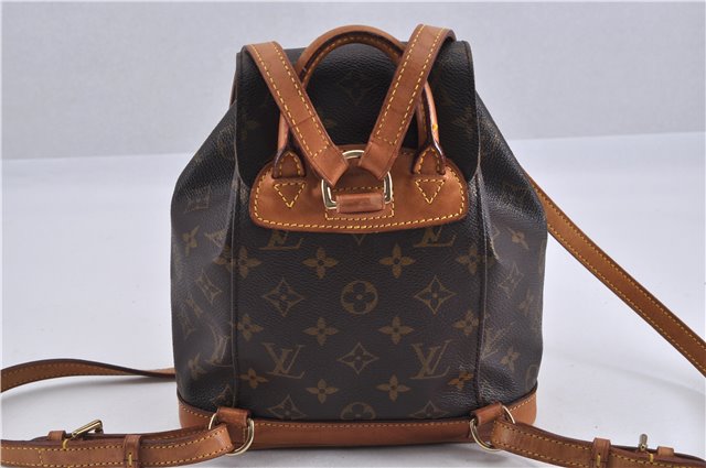 Authentic Louis Vuitton Monogram Montsouris PM Backpack M51137 LV 4600F