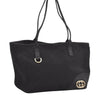 Authentic GUCCI New Britt Shoulder Tote Bag GG Canvas Leather 169946 Black 4601I