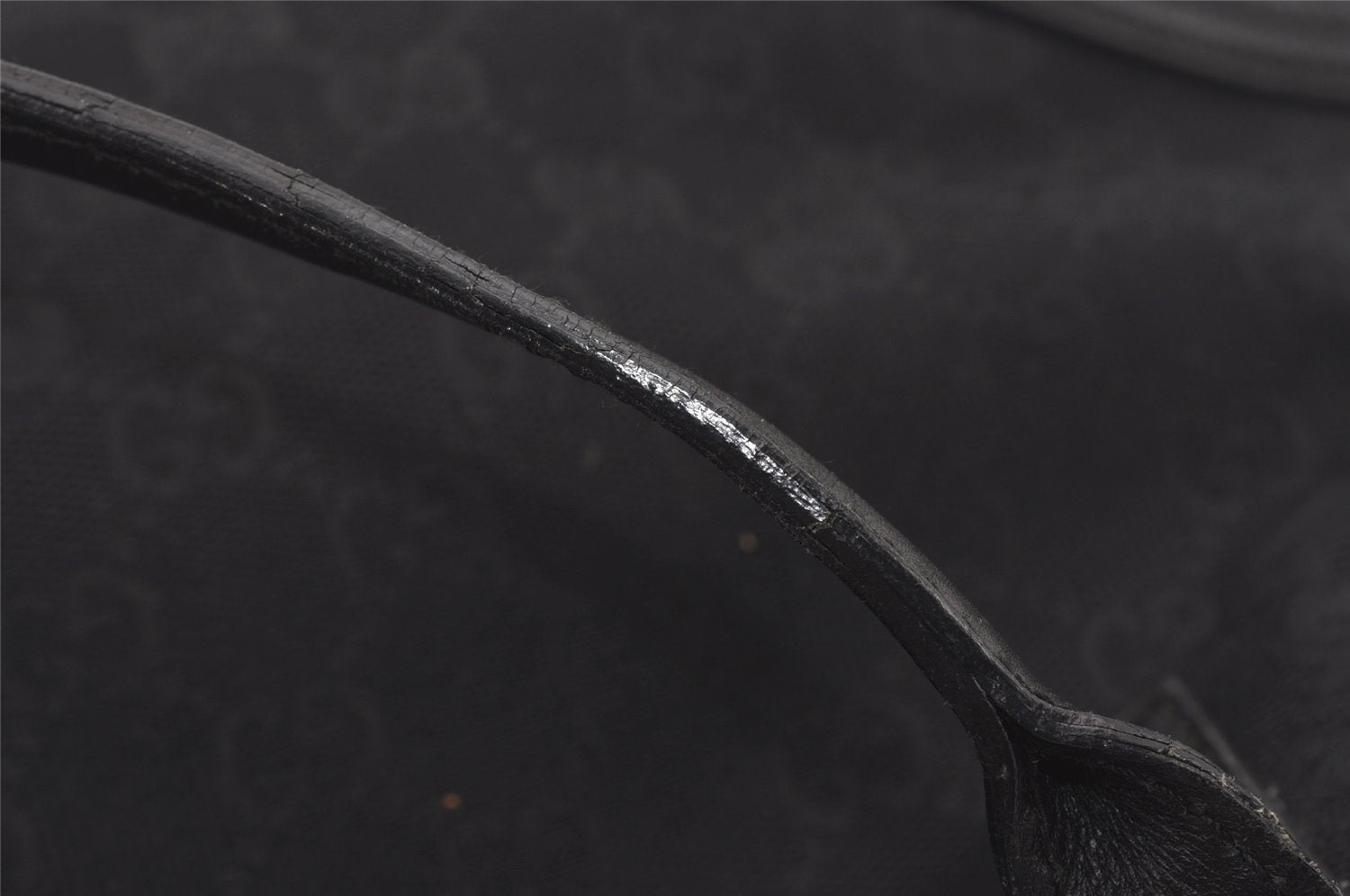 Authentic GUCCI New Britt Shoulder Tote Bag GG Canvas Leather 169946 Black 4601I