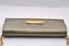 Authentic Louis Vuitton Vernis Sunset Blue Bird Shoulder Bag M91625 Khaki 4602I