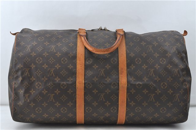 Authentic Louis Vuitton Monogram Keepall 55 Boston Bag M41424 LV 4603D