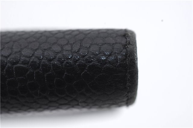 Authentic CHANEL Caviar Skin CoCo Mark Long Wallet Purse Black 4604C