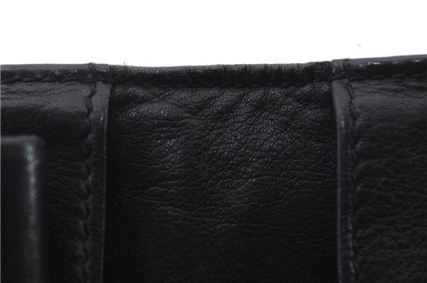 Authentic CHANEL Caviar Skin CoCo Mark Long Wallet Purse Black 4604C