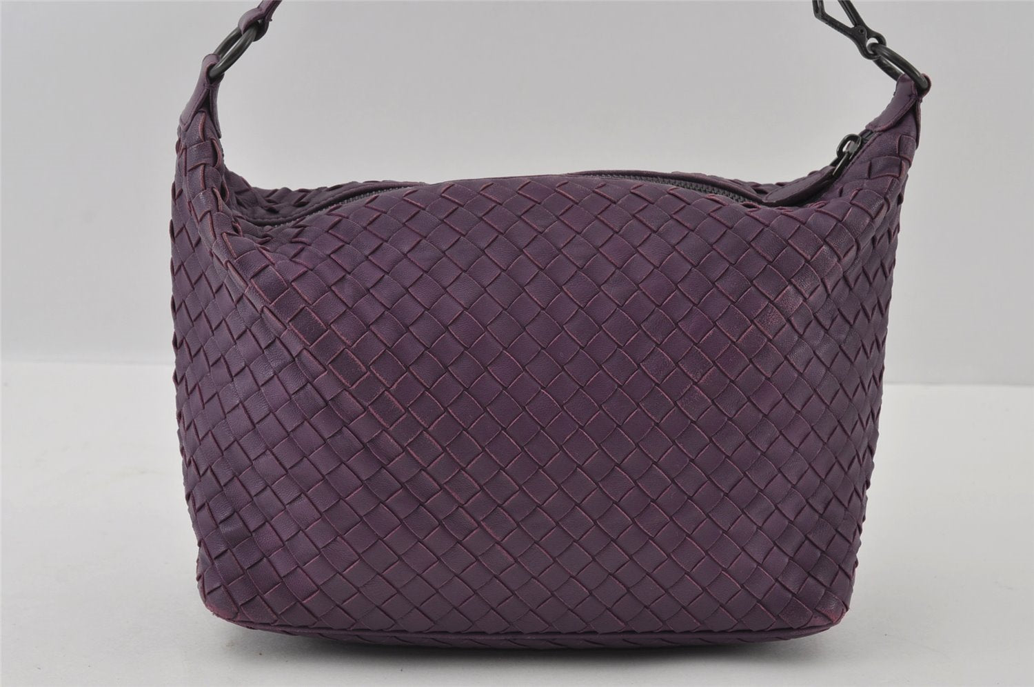 Authentic BOTTEGA VENETA Intrecciato Leather Shoulder Hand Bag Purple 4605I