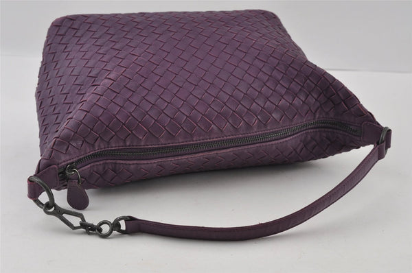 Authentic BOTTEGA VENETA Intrecciato Leather Shoulder Hand Bag Purple 4605I