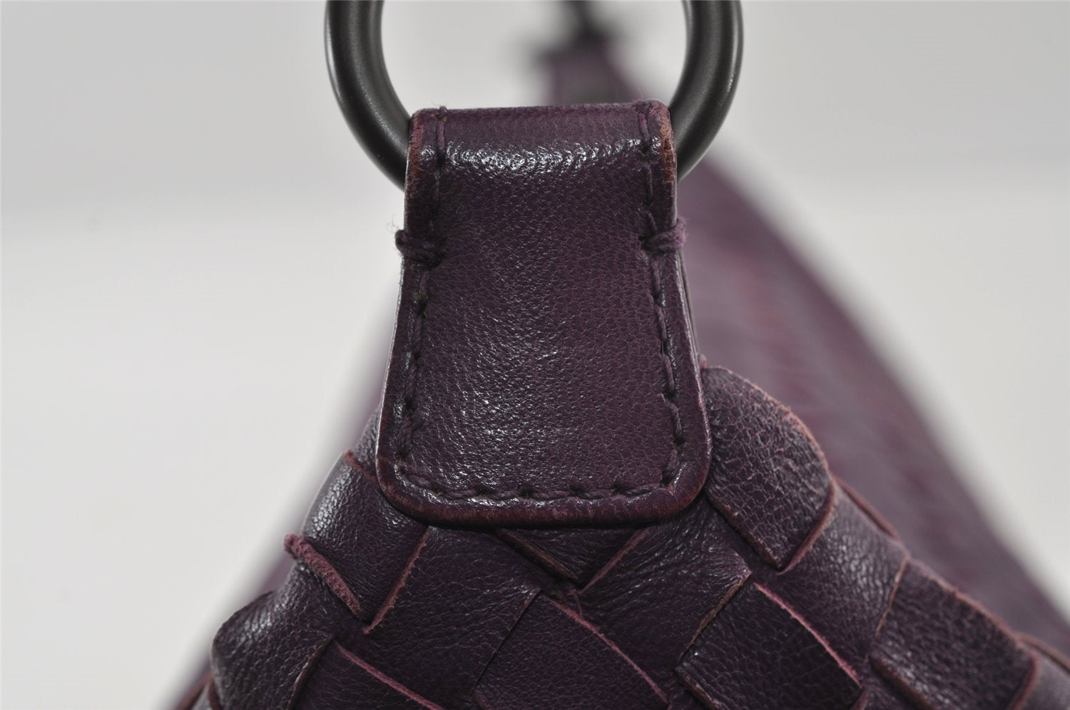 Authentic BOTTEGA VENETA Intrecciato Leather Shoulder Hand Bag Purple 4605I