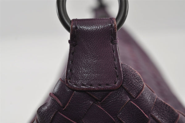 Authentic BOTTEGA VENETA Intrecciato Leather Shoulder Hand Bag Purple 4605I