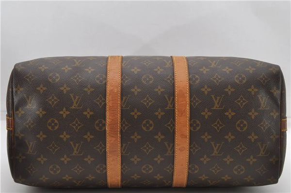 Auth Louis Vuitton Monogram Keepall Bandouliere 45 Boston Bag M41418 LV 4607D