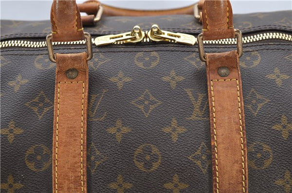 Auth Louis Vuitton Monogram Keepall Bandouliere 45 Boston Bag M41418 LV 4607D