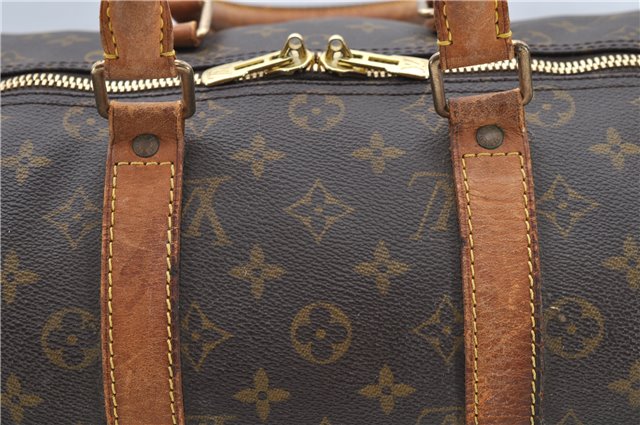 Auth Louis Vuitton Monogram Keepall Bandouliere 45 Boston Bag M41418 LV 4607D