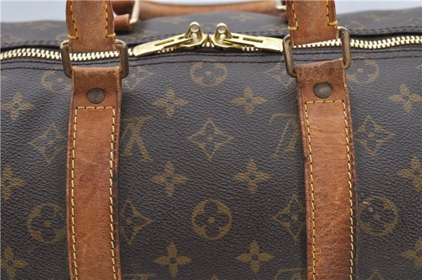 Auth Louis Vuitton Monogram Keepall Bandouliere 45 Boston Bag M41418 LV 4607D