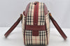 Authentic BURBERRY Vintage Nova Check Canvas Leather Hand Bag Purse Beige 4607I