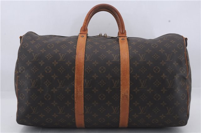 Auth Louis Vuitton Monogram Keepall Bandouliere 50 Boston Bag M41416 LV 4608D